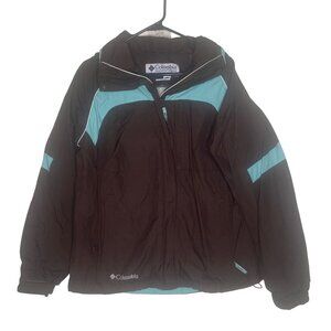 Columbia Womens Brown/Blue Interchange Jacket M Nylon Shell